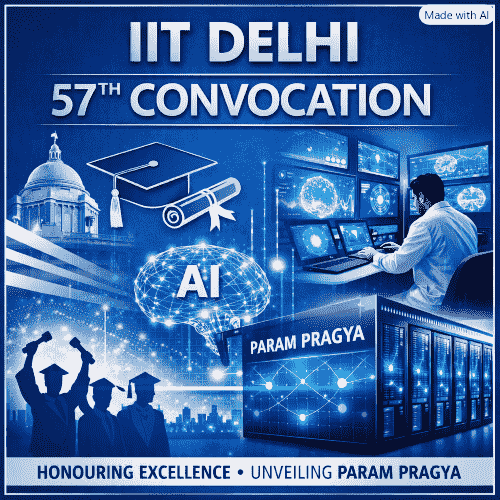 <strong>IIT DELHI’S 57TH CONVOCATION:  HONOURS GRADUATES, INAUGURATES PARAM PRAGYA SUPERCOMPUTER</strong>