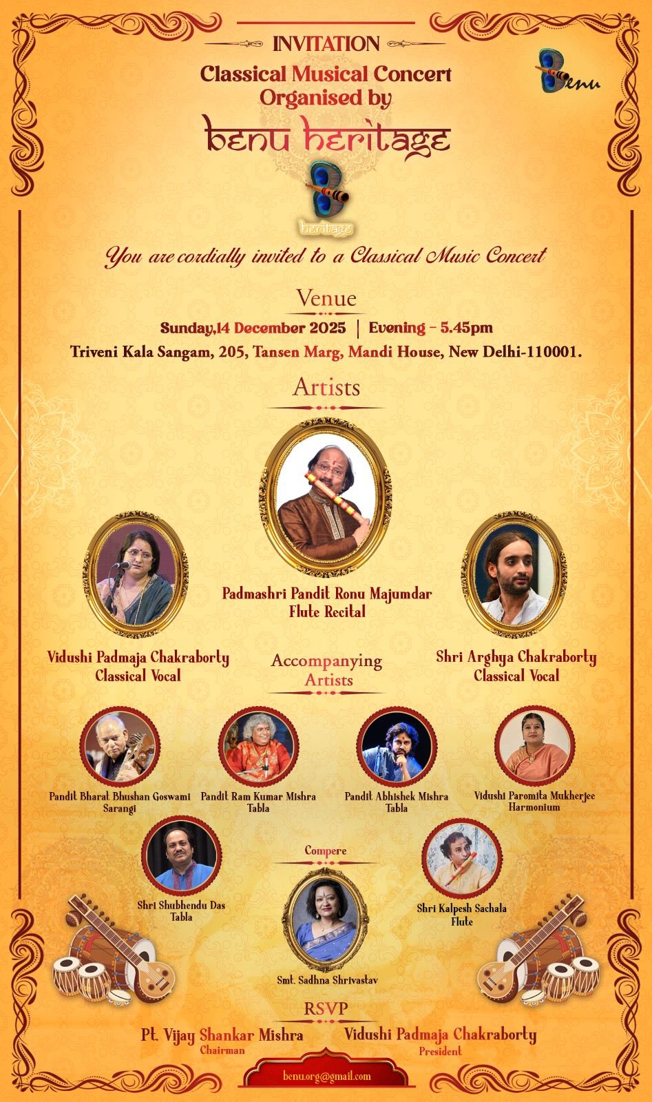 <strong>BENU HERITAGE 2025 SERIES INDIAN CLASSICAL MUSIC CONCERT AT NEW DELHI</strong>