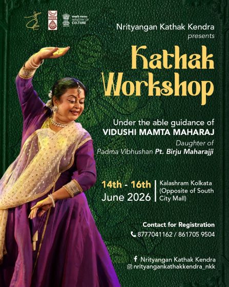<strong>KATHAK WORKSHOP BY VIDUSHI MAMTA MAHARAJ IN KOLKATA</strong>